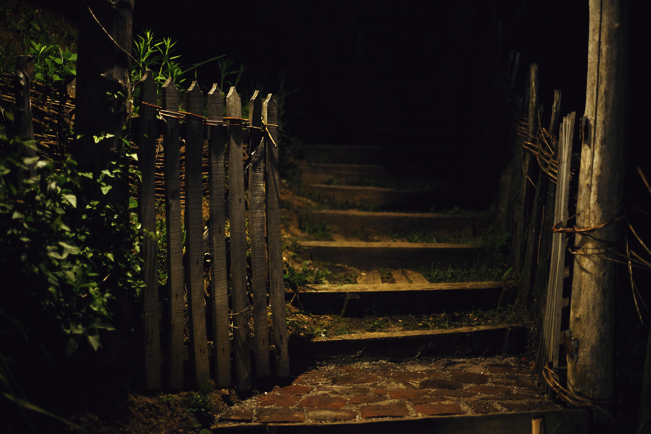 Garden Entrance During Night