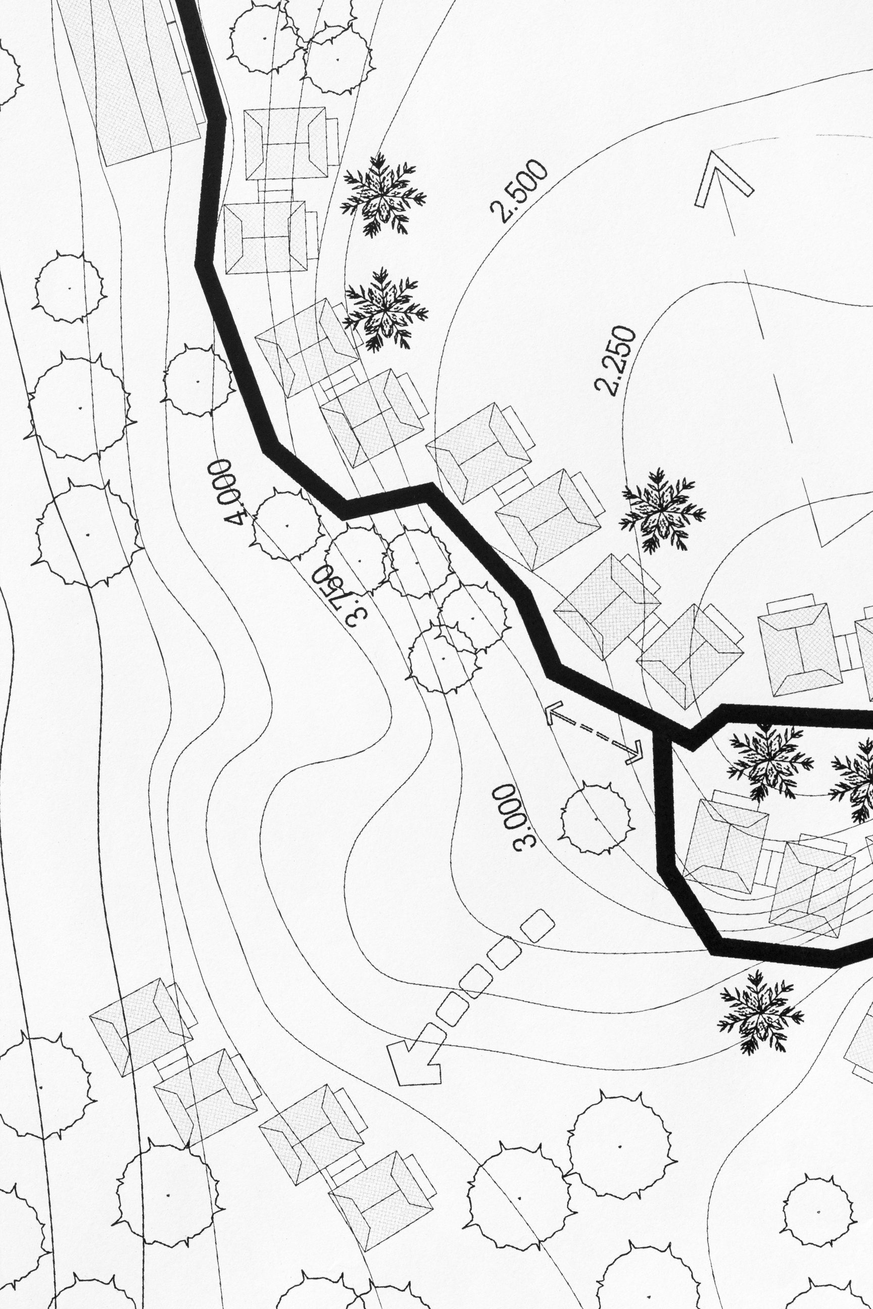 Landscape Architect Designing on site analysis plan